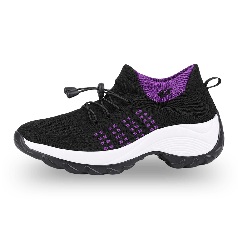 OrthoComfort Shoes - Black & Purple Purple/Black