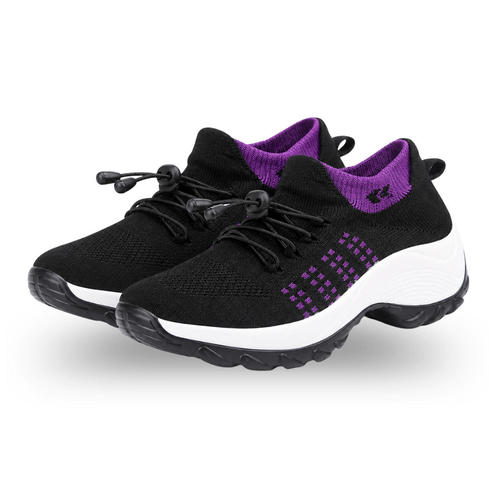 OrthoComfort Shoes - Black & Purple