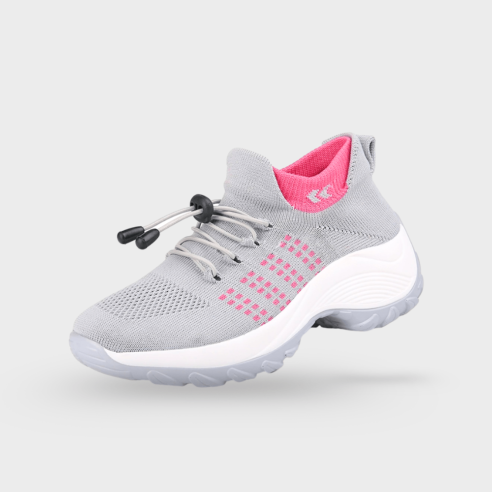 OrthoComfort Shoes - Grey & Pink - WalkRelief