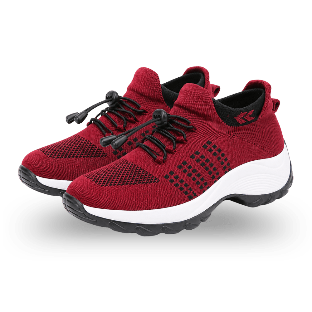 OrthoComfort Shoes - Red & Black