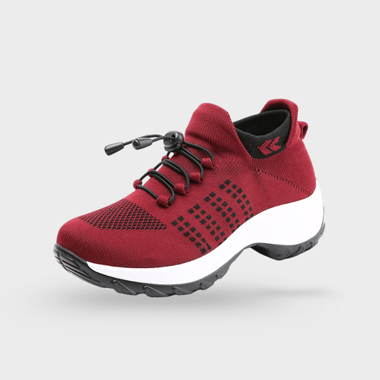 OrthoComfort Shoes - Red & Black - WalkRelief
