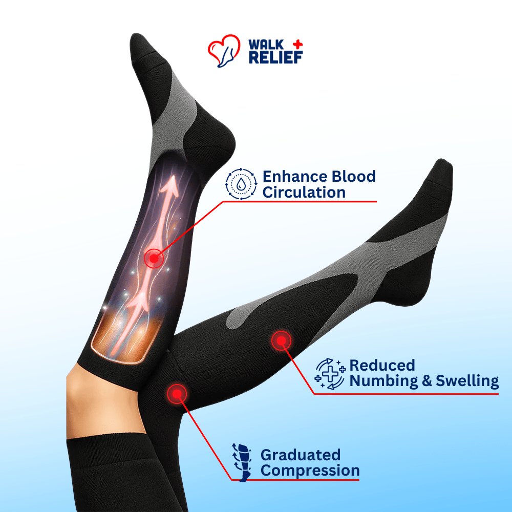 [Pink] NurseComfort Compression Socks - All Day Relief - WalkRelief