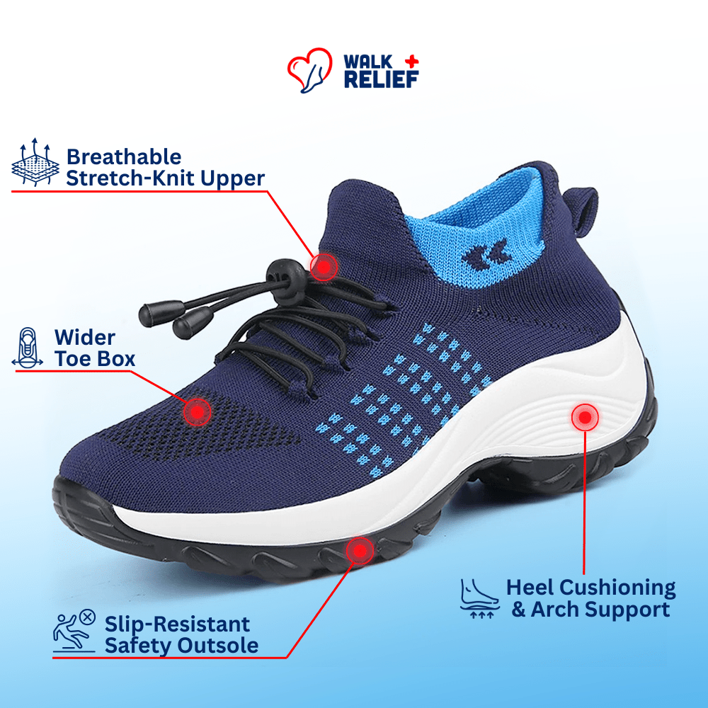 [Pink] OrthoComfort Stretch Shoes - All Day Relief - WalkRelief