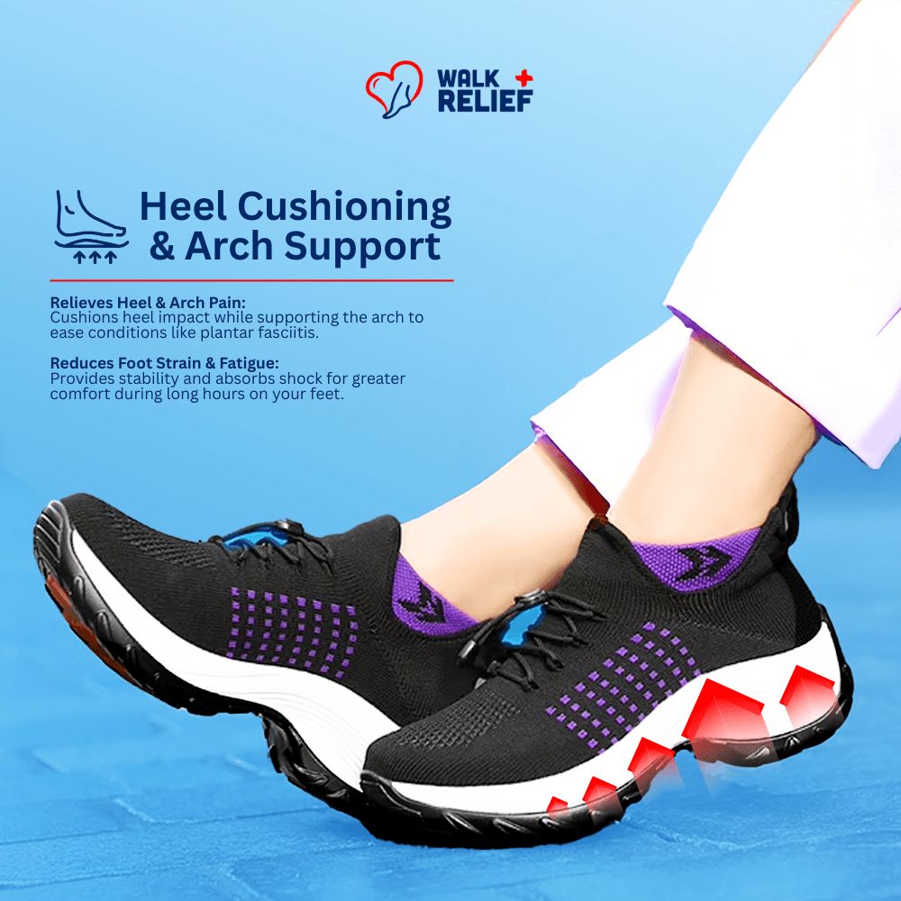 [Pink] OrthoComfort Stretch Shoes - All Day Relief - WalkRelief