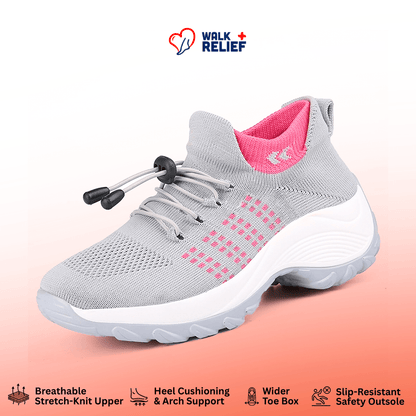 [Pink] OrthoComfort Stretch Shoes - All Day Relief - WalkRelief