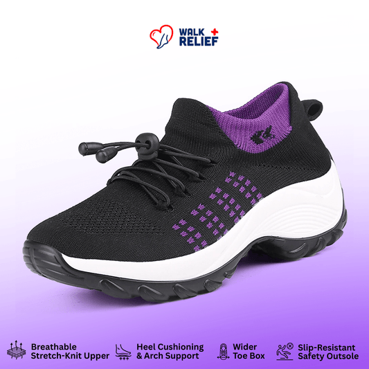 [Pink] OrthoComfort Stretch Shoes - All Day Relief - WalkRelief