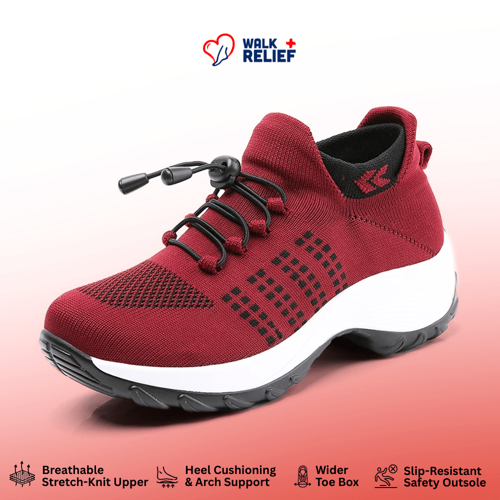 [Pink] OrthoComfort Stretch Shoes - All Day Relief - WalkRelief